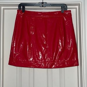 NWT!! Forever 21 red pleather mini skirt